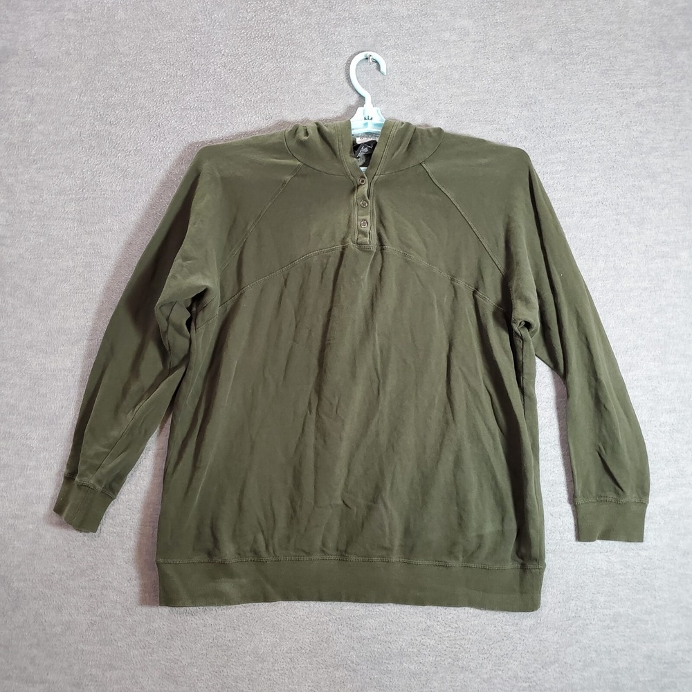Torrid Women Sweatshirt 1‎ Green Hoodie Henley Fleece Pullover